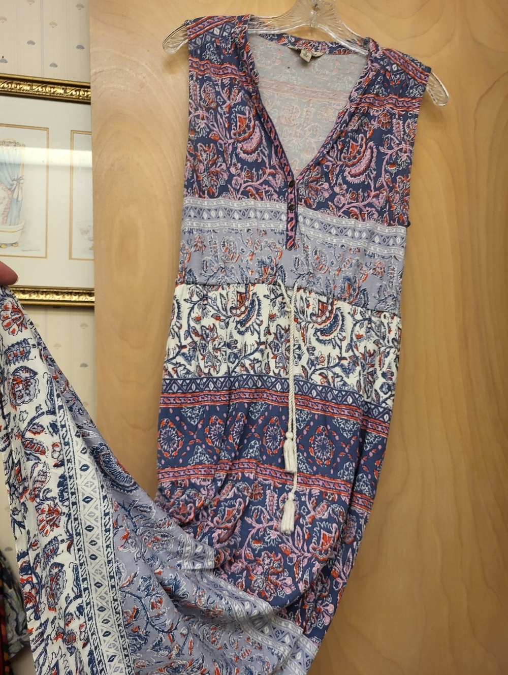 Lucky Purple Pink Beach Boho Dress Sz S